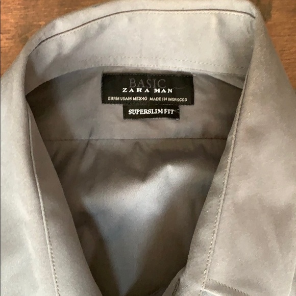 Zara - Super Slim Fit Dress Shirt Size M - Picture 2 of 2